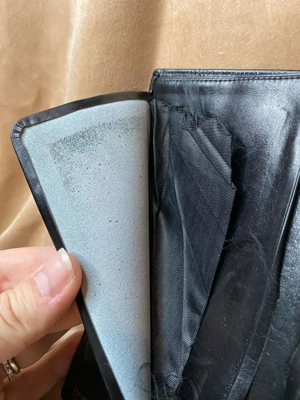 Vintage Scuola del Cuoio Florence Leather Wallet with Gold Fleur-de-lis